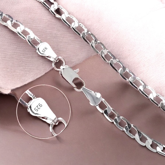 Awesome Selection Jewelry - 925 Silver Chain Necklace Unisex-Sophisticated Brand Ideal for wedding.